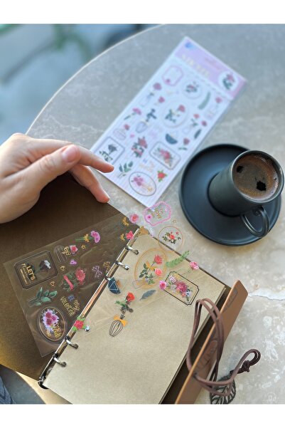 Nova Crafts Kırmızı Temalı Ve Yaldızlı Sticker Sayfası