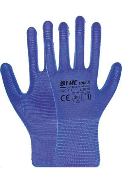 CMC قفازات زيبرا 1/2 أزرق-أسود 1723 (12 قطعة)