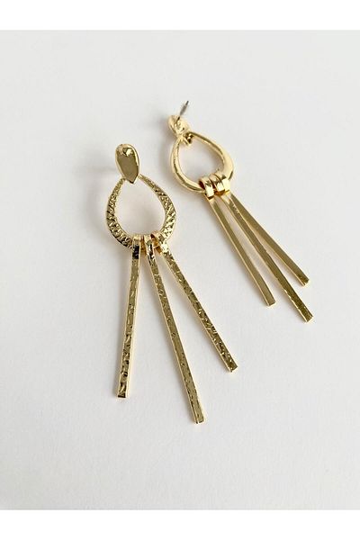ı feel free more then ever that moment Special Design Oval Bar Dangle Earrings