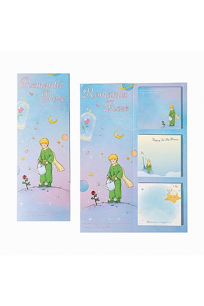 GUGUK Romantic Rose Themed Bookmark and Notepad Set • Post-It • Sticky Note
