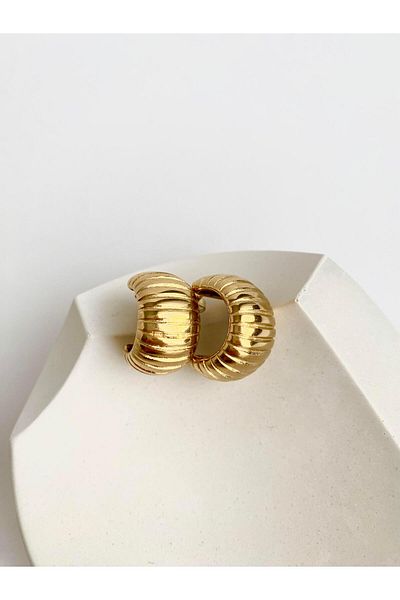 ı feel free more then ever that moment Steel Thick Hoop Earrings