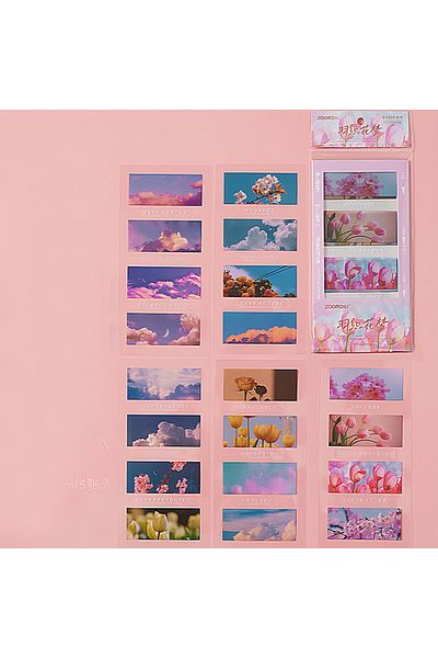GUGUK 5 Different Flower Themed Pet Index Stickers - Post-It (Ggk-Mi108)
