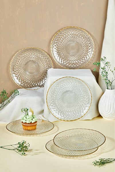 Lora Bianca Fugi 6 Parça Pasta/Kek/Tatlı Tabağı Seti