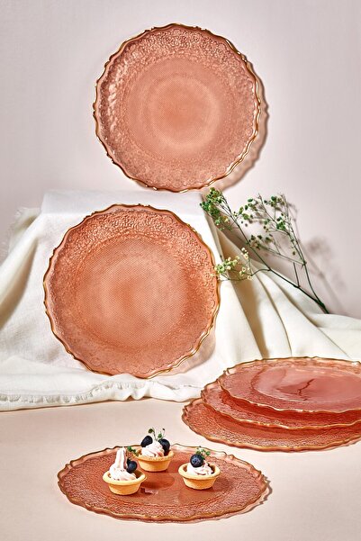 Lora Bianca طقم أطباق كيك/كعكة/حلوى مكون من 6 قطع