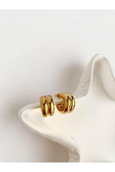 ı feel free more then ever that moment Steel Set of 2 Mini Hoop Earrings