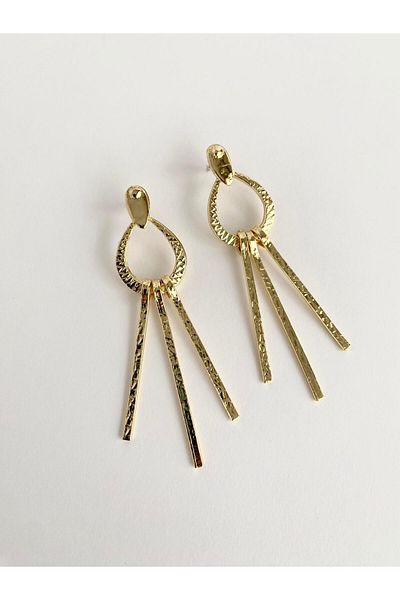 ı feel free more then ever that moment Special Design Oval Bar Dangle Earrings