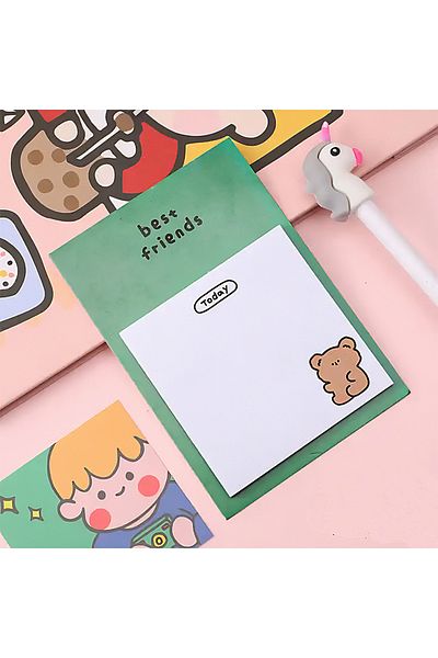 GUGUK Teddy Bear Themed Colorful Note Set • Post-It • Sticky Note (Ggk-Mbw039)