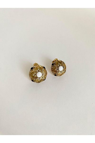 ı feel free more then ever that moment Steel Vintage Stud Earring