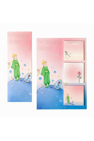 GUGUK Whisper Rose Bookmark and Notepad Set • Post-It • Sticky Note