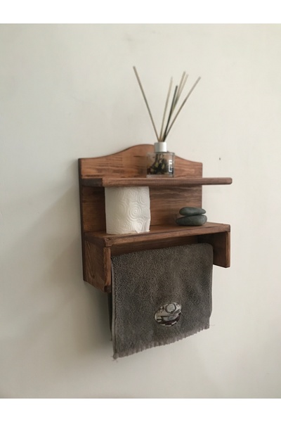 lata ahşap Ahşap dekoratif duvar rafı, ahşap havlu rafı