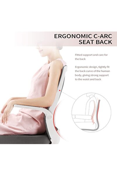 Mahmayi SIHOO Ergonomic Office Chair, Mesh Back, Lumbar Support, 90° Flip-up Armrests, Grey