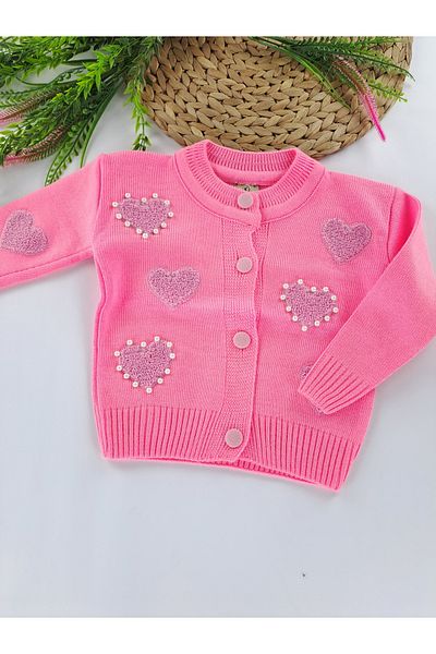 Butik Розов плетен елек за момиче с премиум качество
