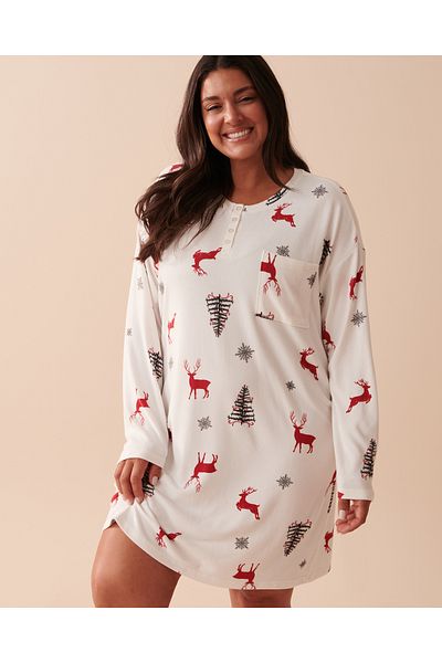 La Vie en Rose Recycled Fibers Long Sleeve Sleepshirt
