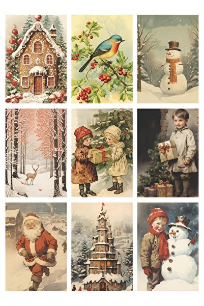 Anime Marketi سلسلة بطاقات الصور الحنين للعام الجديد - 9 بطاقات بريدية موديل 8