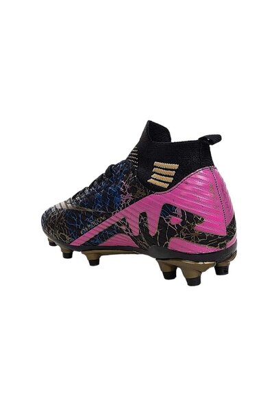Liger Çoraplı Bilekli Boğazlı Krampon Futbol Ayakkabısı SİYAH - ALTIN