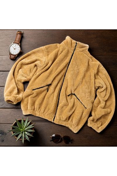 Fifty Color Плюшено яке с цип Oversize