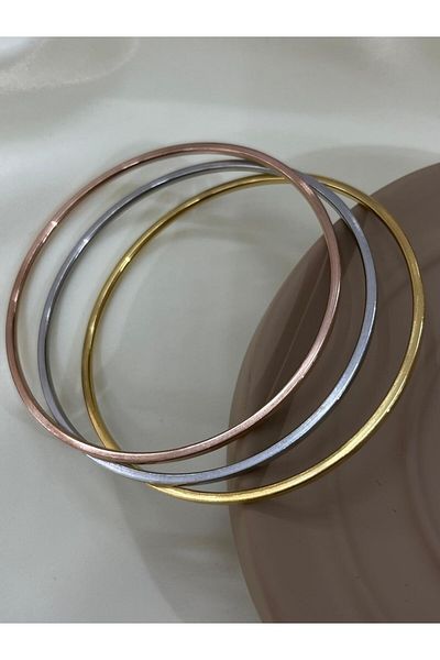 YASİN TOPÇU Steel 3-Piece Ajda Bracelet