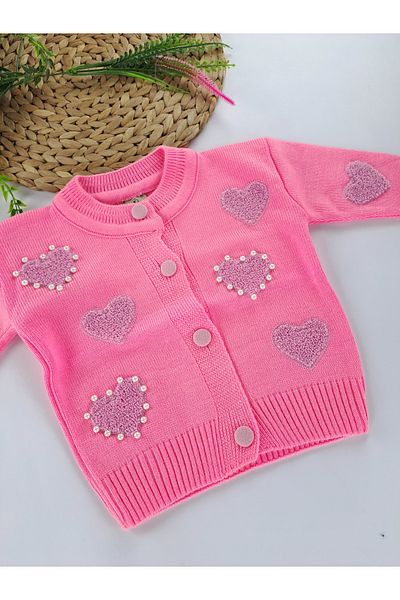 Butik Розов плетен елек за момиче с премиум качество