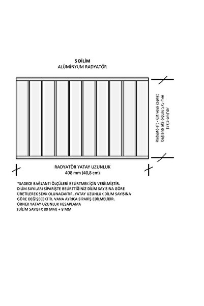 ALURAD Alüminyum Panel Radyatör Klasik 600 X 400 Ral 7016 Radyatör