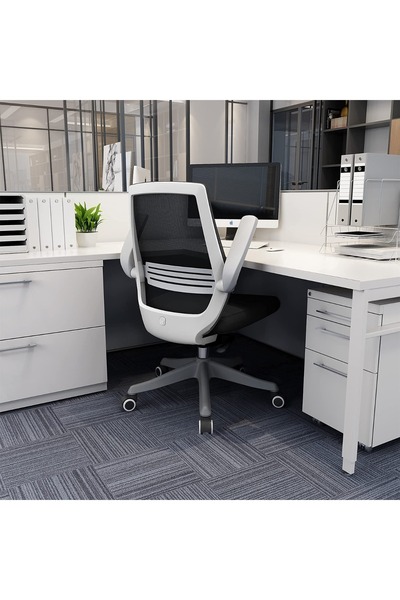 Mahmayi Sihoo Ergonomic Office Chair, Mesh Back, Flip-up Armrests, Lumbar Support, 120° Tilt, Black