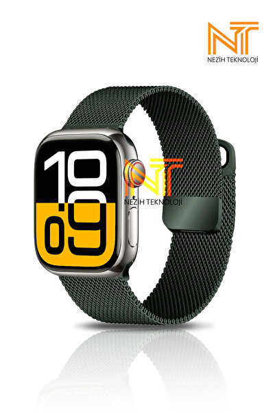 Nezih Case ساعة Apple Watch Series 10 مقاس 46 ملم متوافقة مع شبكة معدنية من ا...