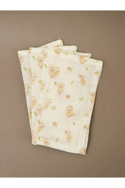 Kai Baby Baby Duck 100% Organic Cotton Double Layer Muslin Mouth Wipe