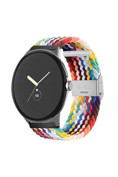 UnDePlus ساعة هواوي GT GT2 GT3 GT4 مقاس 42 ملم/Honor Magic 2، شبكة مرنة مع مشبك معدني