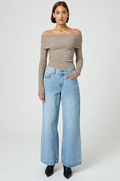 Madmext Beige Madonna Collar Long Sleeve Knitwear Sweater Mg2184