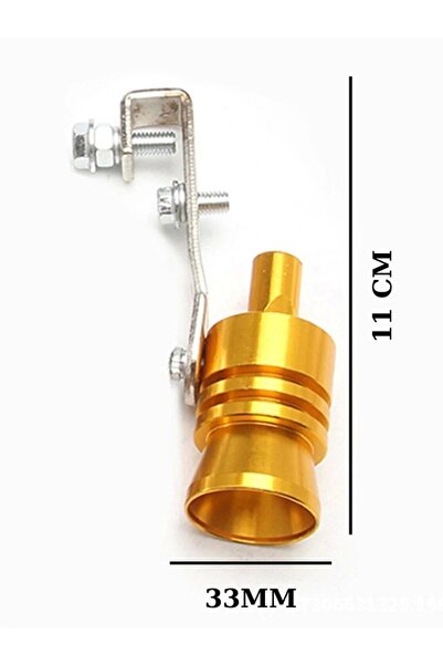 Unichrome Krom Gri Renk Aparatlı Islık Sesli Orta Egzoz Ucu Turbo Sesi