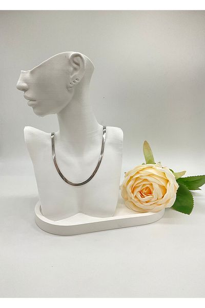 REYNA Unisex Silver Steel Italian Necklace