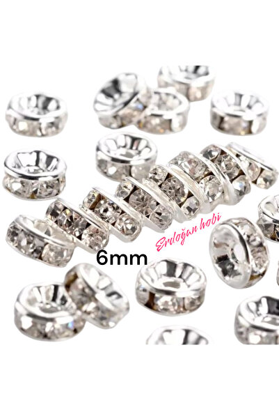 erdoğan hobi Кришталеві камінці-підкладки 6 мм, 100 штук, підкладки з камінцями, бісер для дизайну прикрас