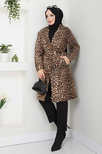 EBRUTESETTÜR Palton cu stuf cu model
