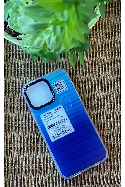 Mopal İphone 14 Pro Max Uyumlu Fosforlu Yanar Dönerli Mavi Kılıf
