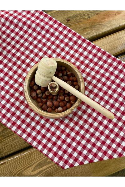 Beyaz Atölyem Natural Wooden Hazelnut and Walnut Cracker