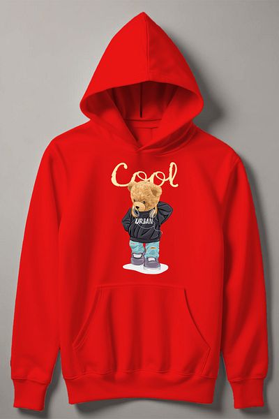 MYADA Cool Bear Printed Style Hooded Boy's Sweatshirt 11003