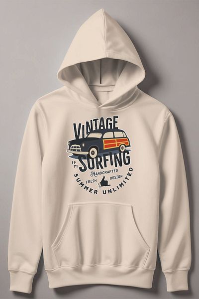MYADA Unlimited Printed Vintage Surfing Παιδικό Φούτερ - Hoodie, Summer 13788