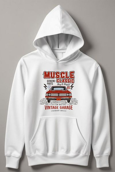 MYADA Παιδικό φούτερ Muscle Classic Vintage Garage Hooded - 12677