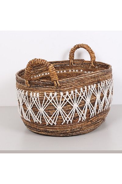 Mylamp Φυσικό Abaka Λεπτομερές 50x40x35 cm Ürgüp Οβάλ Καλάθι - XL