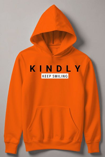 MYADA Детски суитшърт с качулка и щампа Kindly Keep Smiling 20547