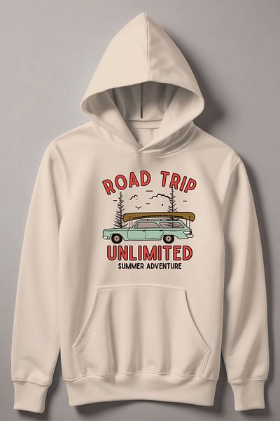 MYADA Детски суитшърт с качулка и принт Roda Trip Unlimited 13710