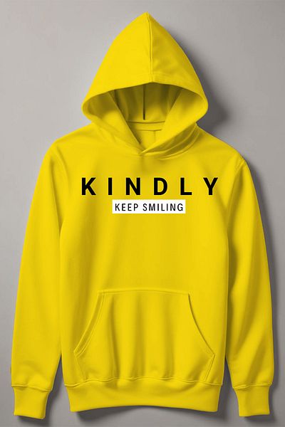 MYADA Детски суитшърт с качулка и щампа Kindly Keep Smiling 20547