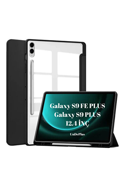 UnDePlus Samsung Galaxy Tab S9 Fe Plus/s10 Plus/s9 Plus Kılıf Grafiti Şeffaf Kalem Bölmeli X610-16-810-18 X82