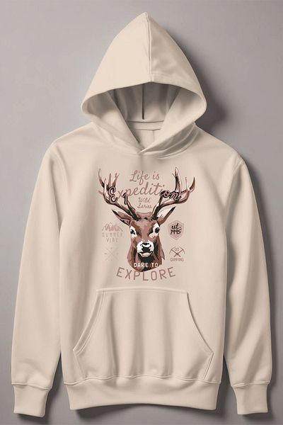 MYADA Παιδικό φούτερ με κουκούλα Natural Deer 14663