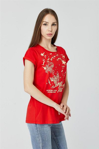 HomeStore T-Shirt mit Rundhalsausschnitt und Sternenmuster