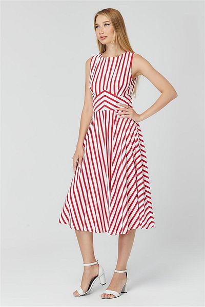 HomeStore Gestreiftes Jerseykleid