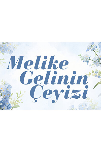 Srctech Çeyiz Etiketi Mavi Çiçekli Çeyiz Bohça Bavul Koli Etiketi 20 Adet A4 ...