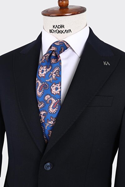 Kadir Büyükkaya Kırlangıç Yaka Erkek İki Düğmeli Takım Elbise-KAX1390S