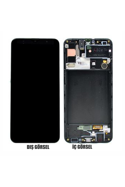 Samsung Teknonet Samsung Galaxy A30S Uyumlu Lcd+Dokunmatik+Çıtalı - Siyah