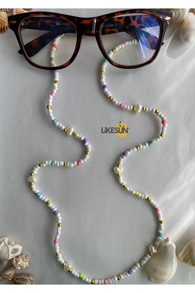 LiKESUN Butterfly Collection - Double Wrapped Necklace with Glasses Strap, String, Antique and Chain Detail