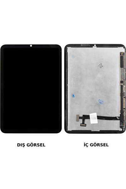 Teknonet Apple Ipad Mini 6 (MK8C3TU/A) Uyumlu Lcd Dokunmatik Çıtalı - Siyah